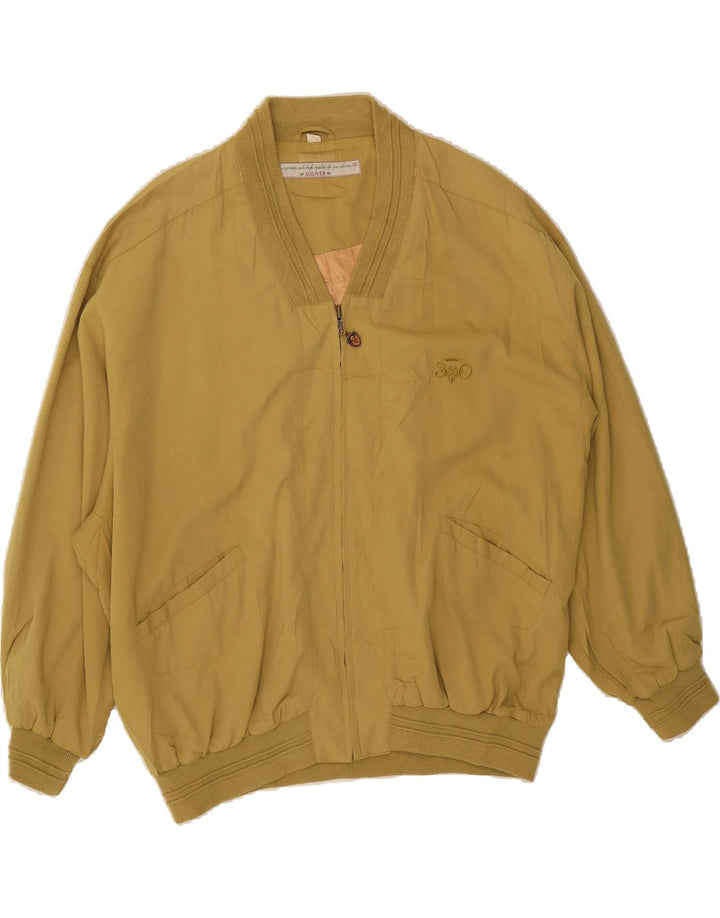 S.OLIVER Mens Loose Fit Bomber Jacket UK 38 Medium Beige Vintage S.Oliver and Second-Hand S.Oliver from Messina Hembry 