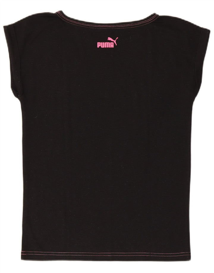 PUMA Camiseta gráfica para niña 11-12 años Negro
