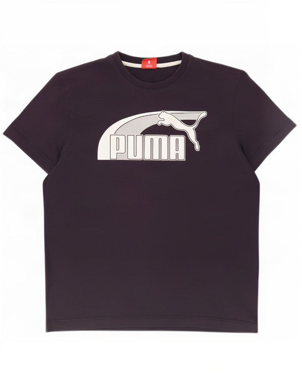 Puma - Camiseta gráfica para hombre, talla grande, algodón azul marino