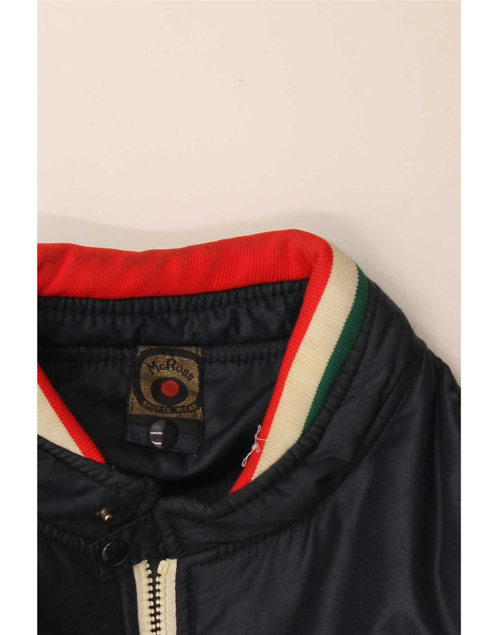 MCROSS Chaqueta Racer para hombre UK 38 Medium Azul marino Colorblock