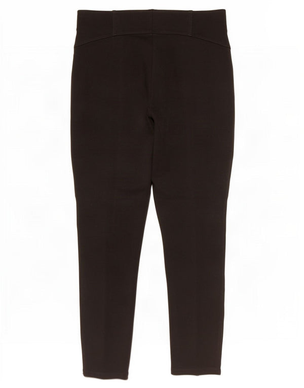 Zara Mujer Pantalón Cropped Grande W30 L23 Viscosa Negra