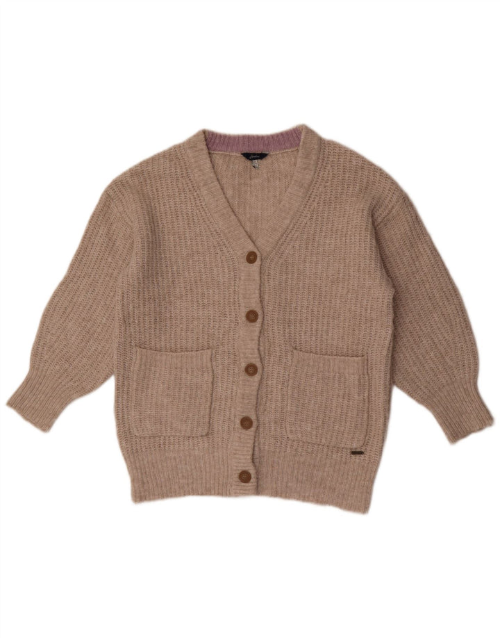 Joules Suéter tipo cárdigan extragrande para mujer UK 8 Small Beige Poliéster