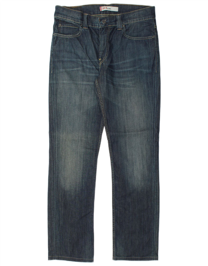 Levi's Hombre 511 Slim Jeans W36 L32 Algodón Azul