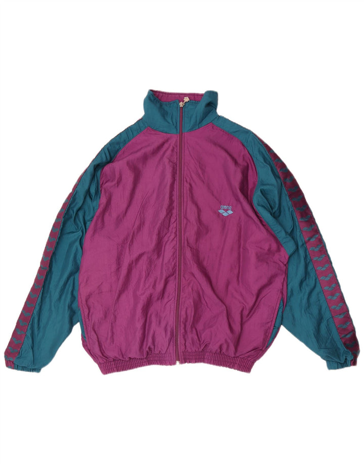 Arena Hombre Chaqueta De Chándal Con Gráfico Grande Color Morado
