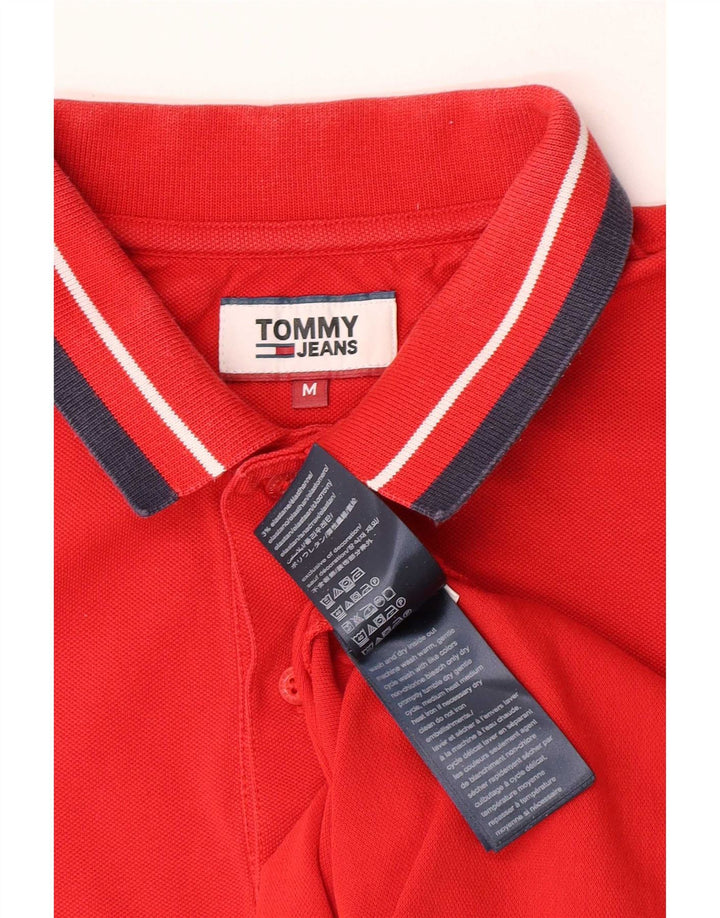 Polo Tommy Hilfiger Hombre De Algodón A Rayas Rojo Medio