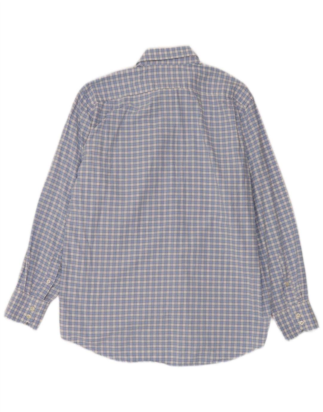 Camisa Lacoste Hombre Talla 40 Algodón Cuadros Azul Medio