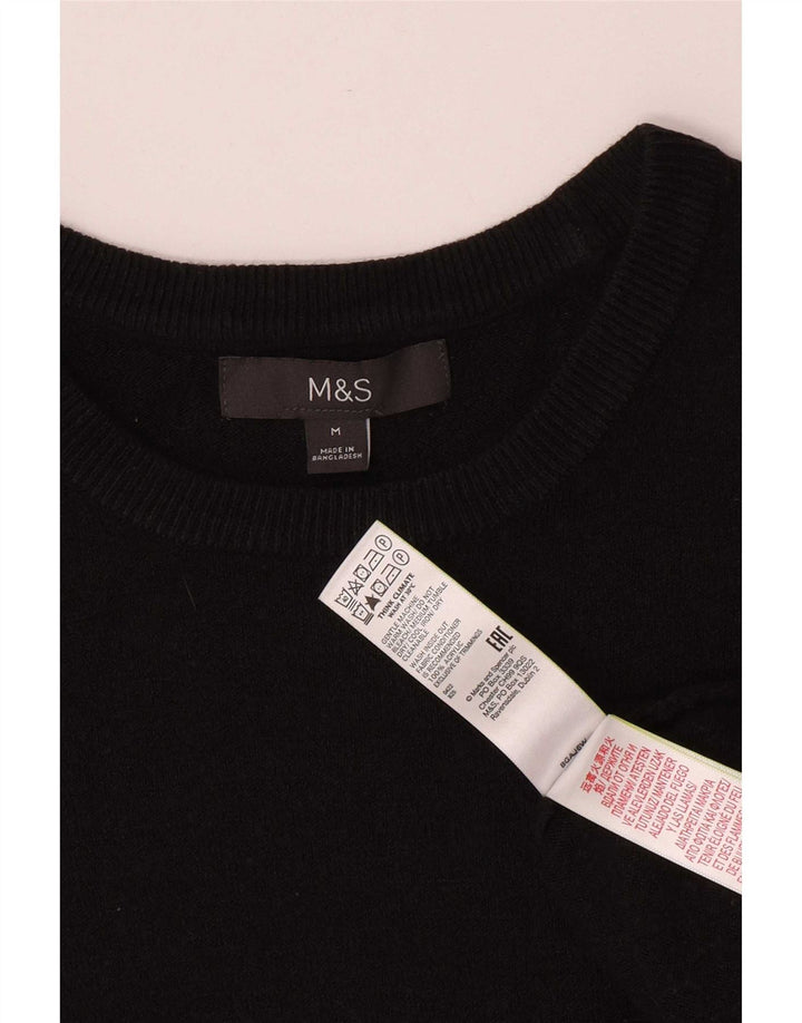 Marks & Spencer Suéter con Cuello Barco para Hombre Acrílico Negro Mediano