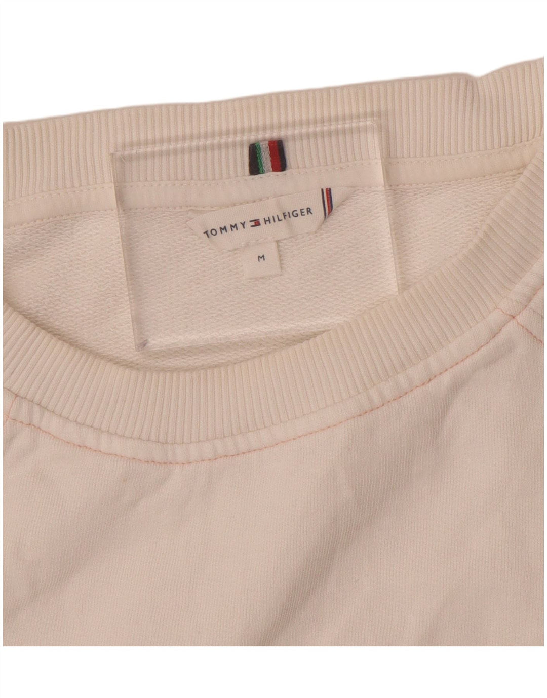 Tommy Hilfiger Sudadera de manga 3/4 para mujer, talla 40, talla mediana, color blanco