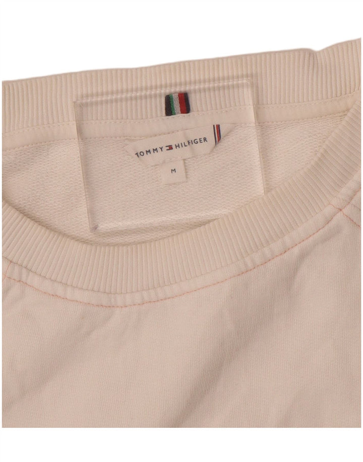 Tommy Hilfiger Sudadera de manga 3/4 para mujer, talla 40, talla mediana, color blanco