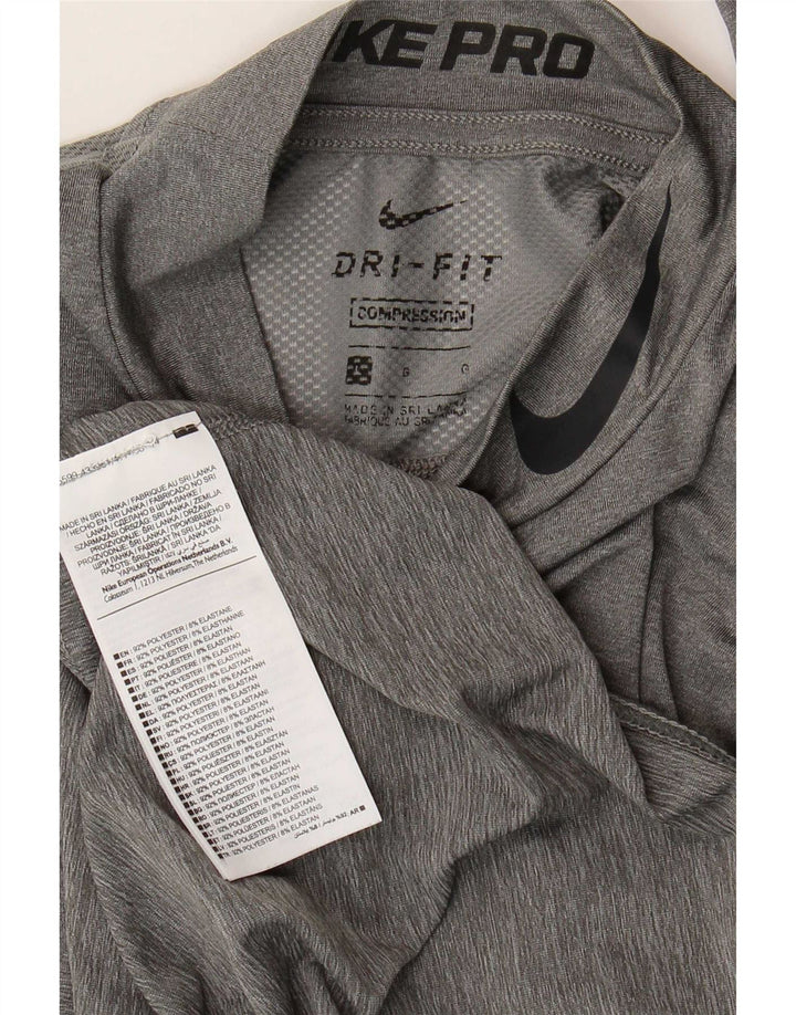 Nike - Camiseta gráfica para hombre, manga larga, poliéster gris grande