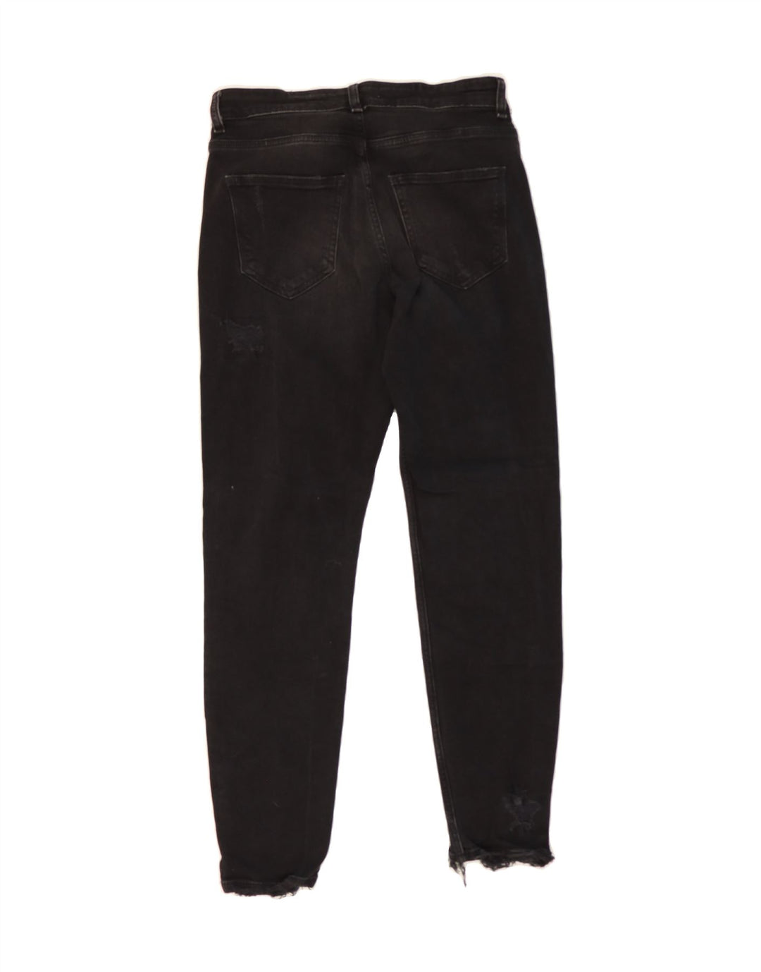 ZARA Womens Distressed Slim Jeans EU 40 Medium W30 L29 Black Cotton Vintage Zara and Second-Hand Zara from Messina Hembry 