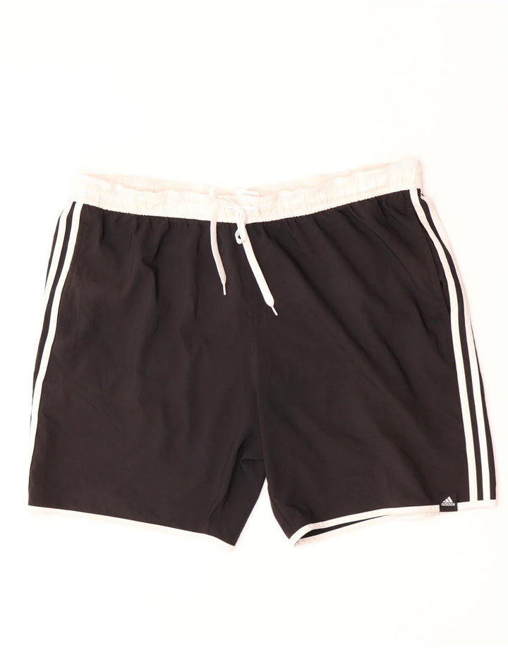 Adidas Pantalones cortos deportivos para hombre 3XL Negro Colorblock Poliéster
