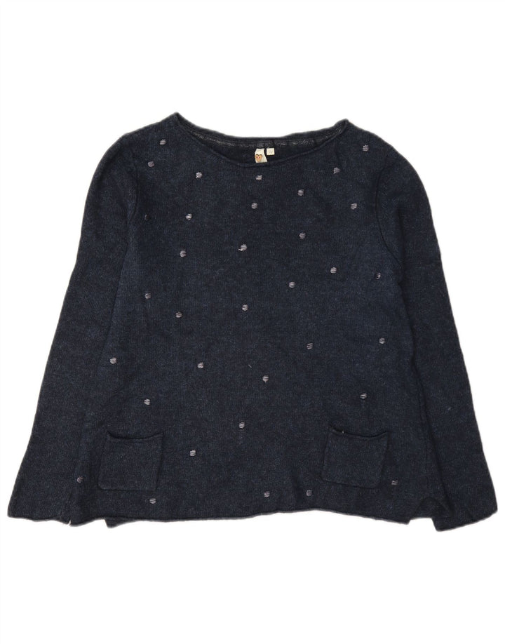 White Stuff - Jersey para mujer con cuello barco, talla M, viscosa, color azul marino