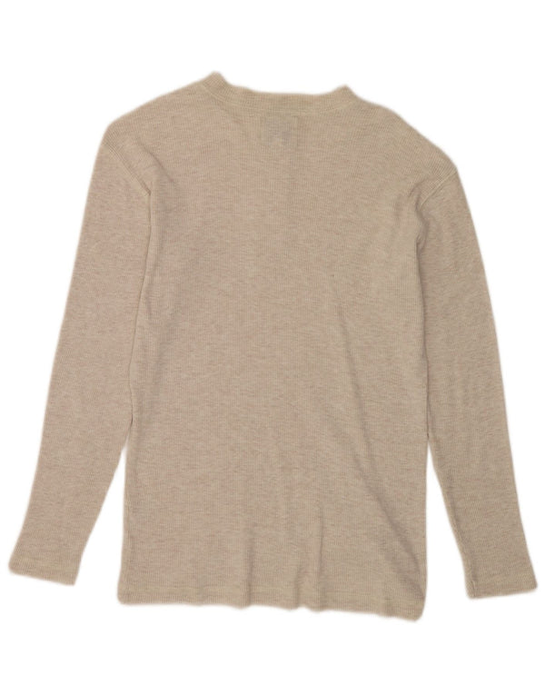 Gas Hombre Top Manga Larga Pequeño Algodón Moteado Beige