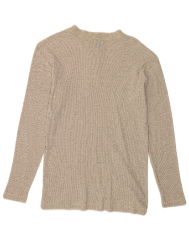 Gas Hombre Top Manga Larga Pequeño Algodón Moteado Beige
