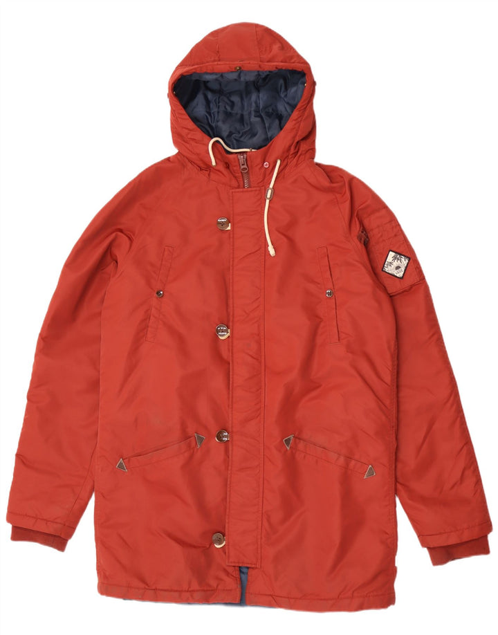 Vans Parka con capucha para hombre, talla 38, color granate mediano