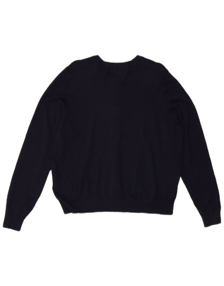 MARKS & SPENCER Suéter tipo cárdigan corto para mujer UK 20 2XL Azul marino Viscosa