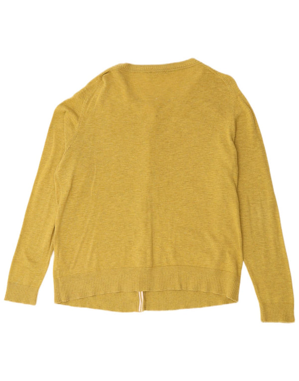 Cárdigan para mujer de White Stuff, talla grande, algodón moteado en amarillo, talla 46