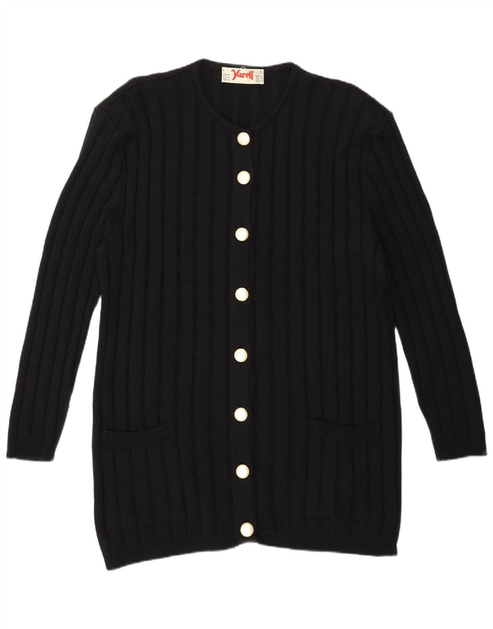 Yarell Suéter Cárdigan Largo para Mujer UK 46 Grande Poliacrílico Negro