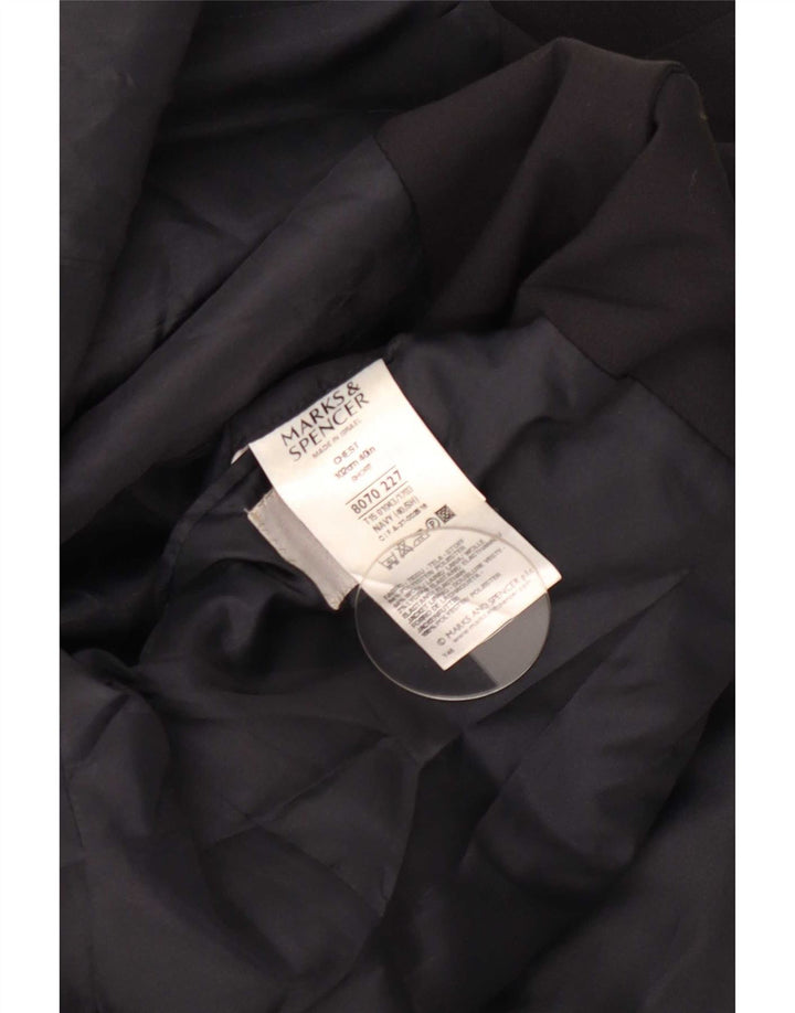 Marks & Spencer Chaqueta tipo blazer de 3 botones para hombre UK 40 Mediano Negro Poliéster