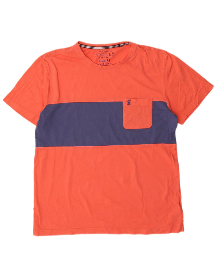 Camiseta Joules Hombre Top Medium Naranja Colorblock Algodón
