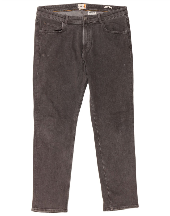 Timberland Vaqueros ajustados elásticos para hombre W38 L32 Algodón gris