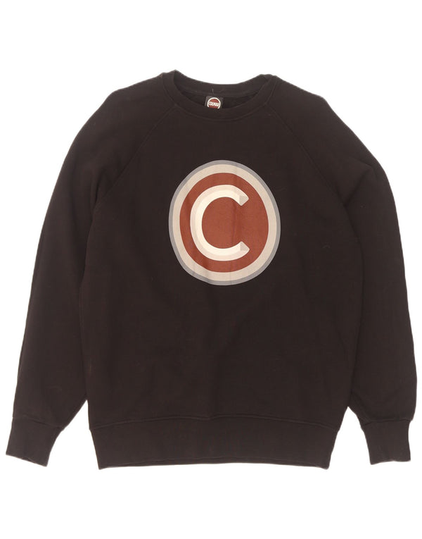 Colmar Hombre Sudadera Gráfica Jumper Large Algodón Negro