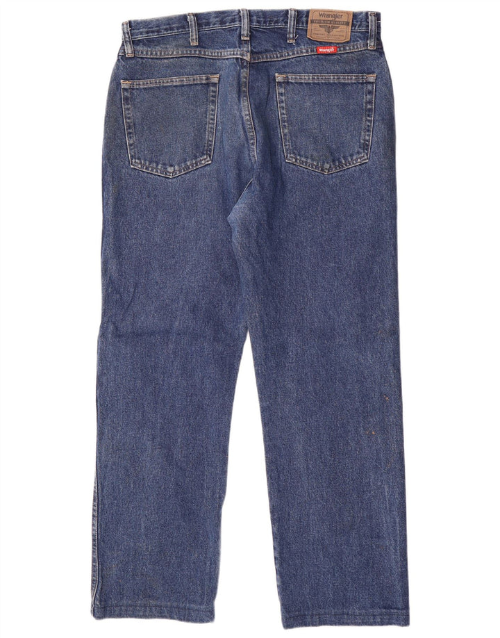 Wrangler Vaqueros rectos de corte regular para hombre W35 L30 Algodón azul