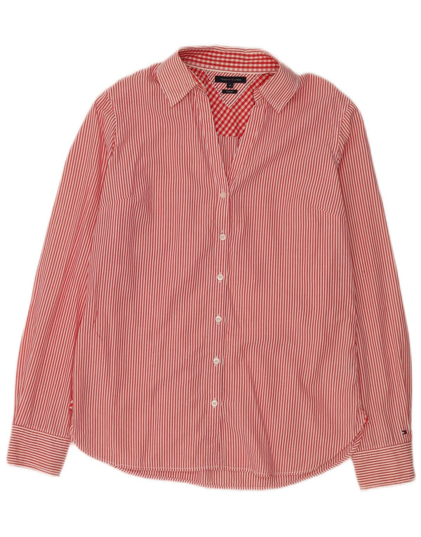 Tommy Hilfiger Camisa ajustada para niños 9-10 años Algodón de rayas rojas