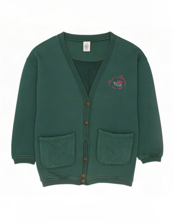 Laura Biagiotti Womens Tracksuit Top Jacket UK 18 XL Green Cotton