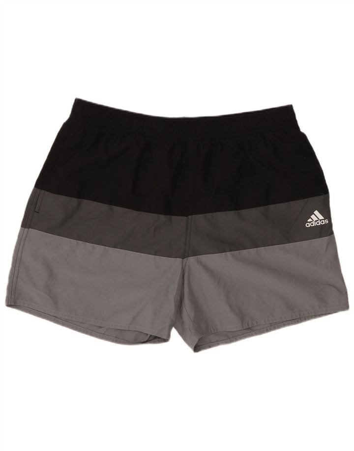 Adidas - Pantalones cortos deportivos para hombre, poliéster, color gris grande