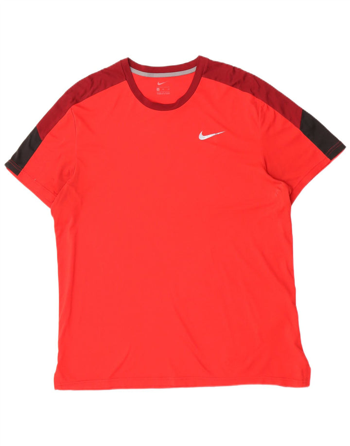Camiseta Nike Hombre Top XL Rojo Colorblock Poliéster
