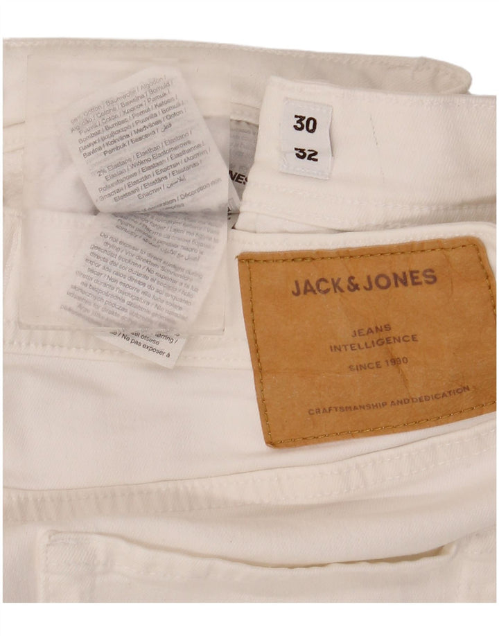 Jack & Jones Vaqueros Slim para Hombre W30 L26 Algodón Blanco