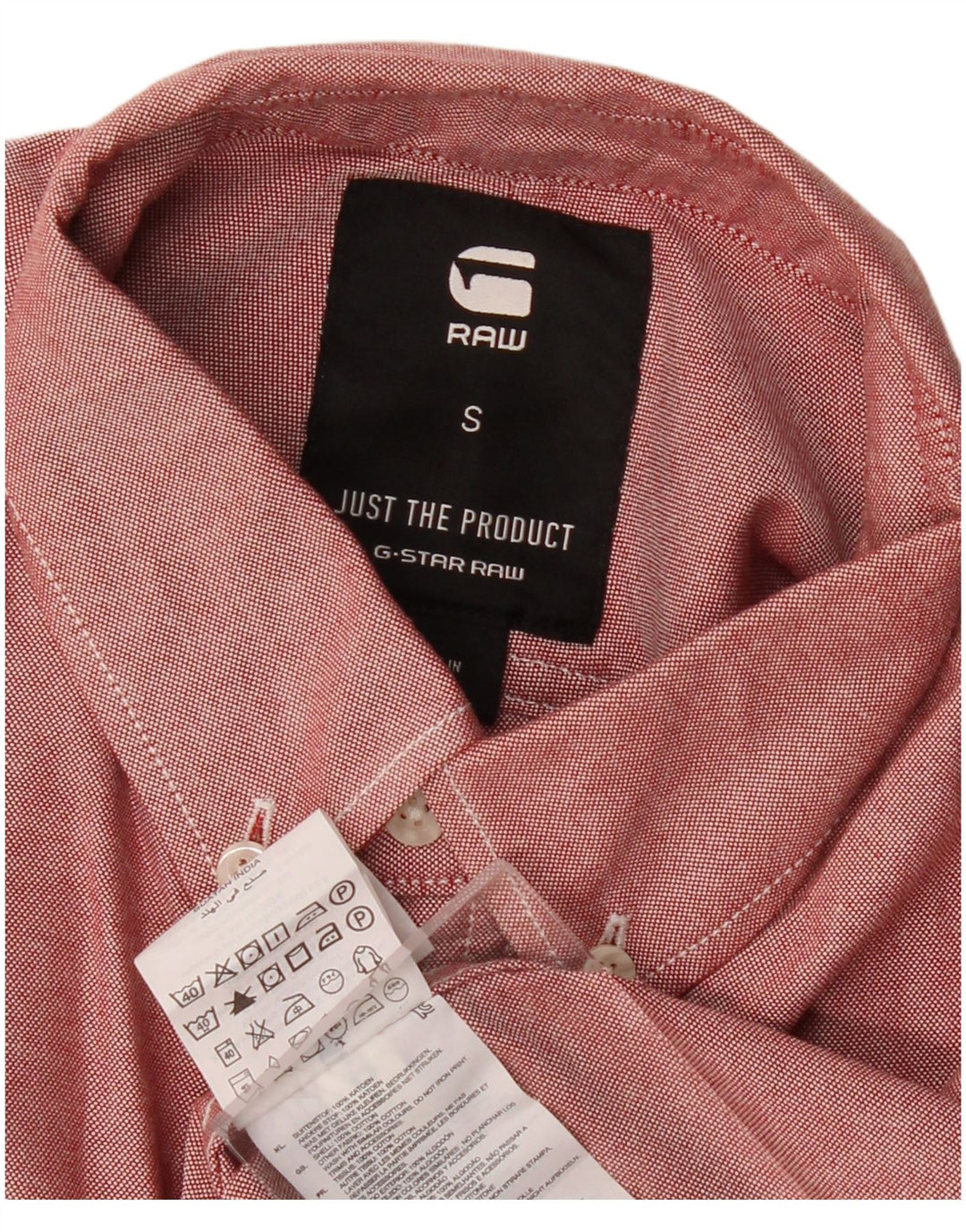 Camisa G-Star Hombre Pequeña Algodón Rojo