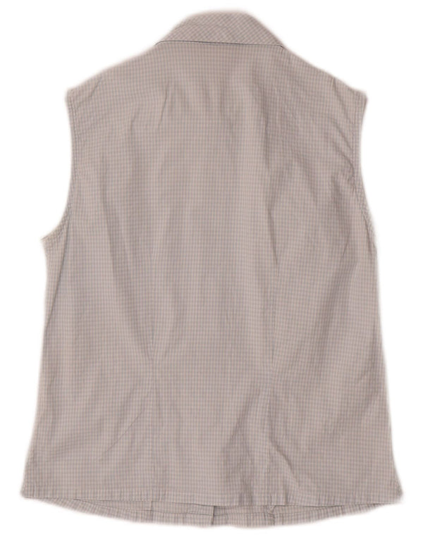 Camisa Niña Vintage Sin Mangas 13-14 Años Vichy Azul