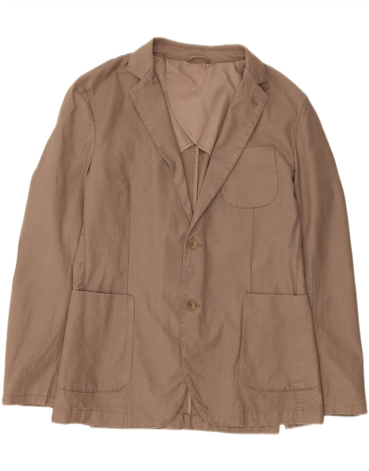Benetton Chaqueta Americana De 2 Botones IT 52 XL Algodón Beige