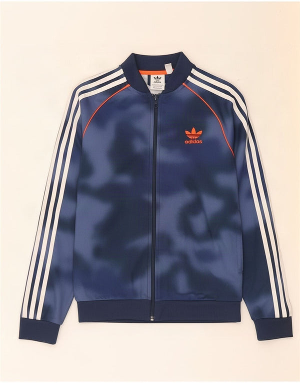 Adidas Boys Primegreen Chándal Top Chaqueta 11-12 Años Azul Marino Tie Dye