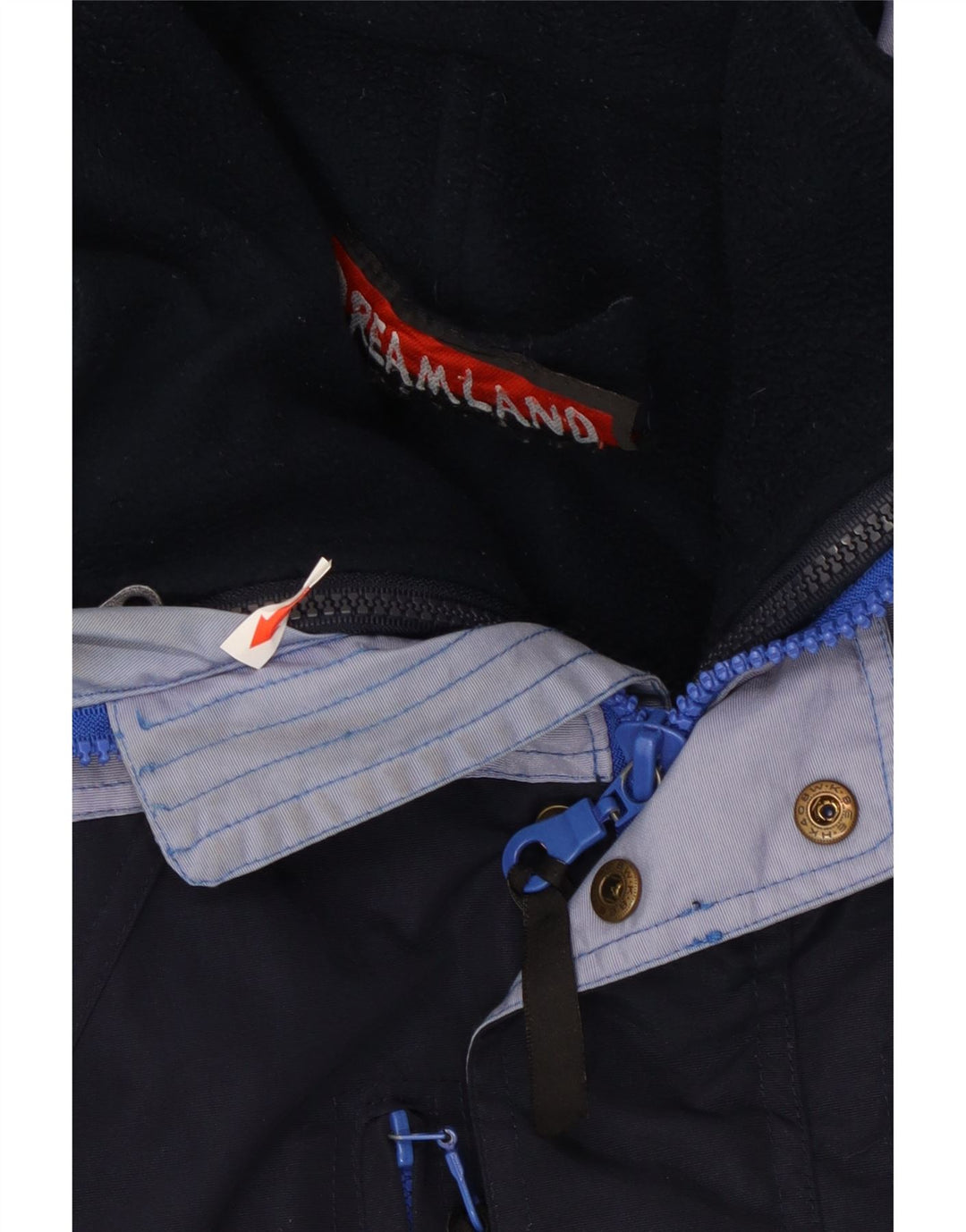 Dreamland Chaqueta de esquí con capucha para hombre UK 40 Large Azul marino Colorblock