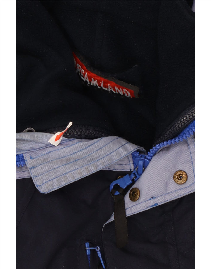 Dreamland Chaqueta de esquí con capucha para hombre UK 40 Large Azul marino Colorblock