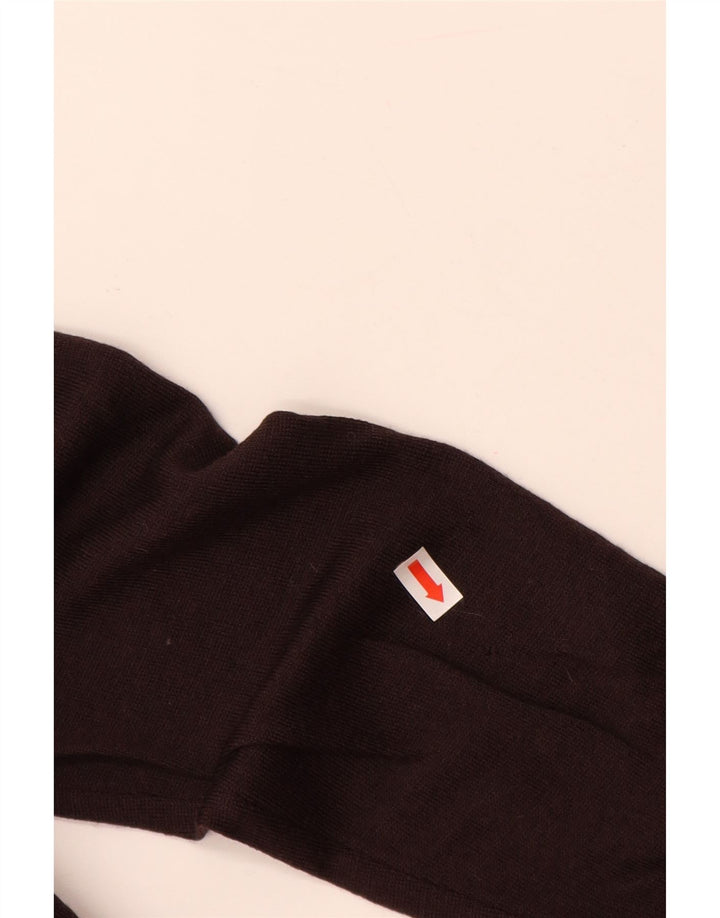 HOBBS Jersey con cuello barco para mujer, talla 12, color marrón medio, lana virgen