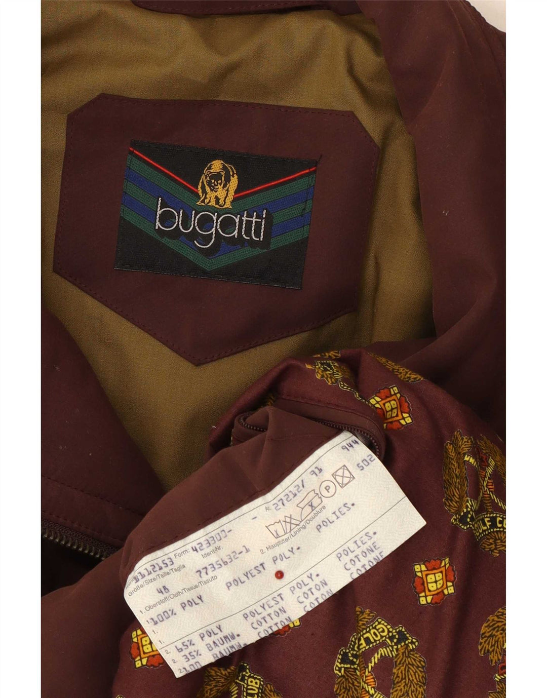 Gabardina Bugatti Hombre IT 48 Poliéster Marrón Medio