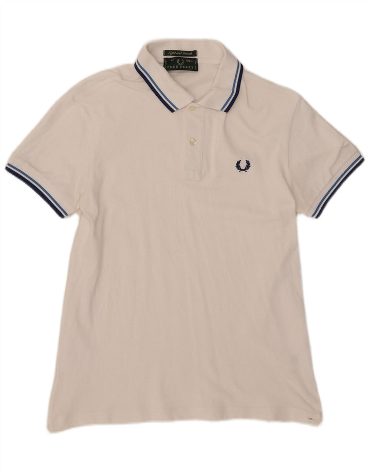 Fred Perry Polo Ligero Y Elástico Para Hombre Pequeño Algodón Blanco