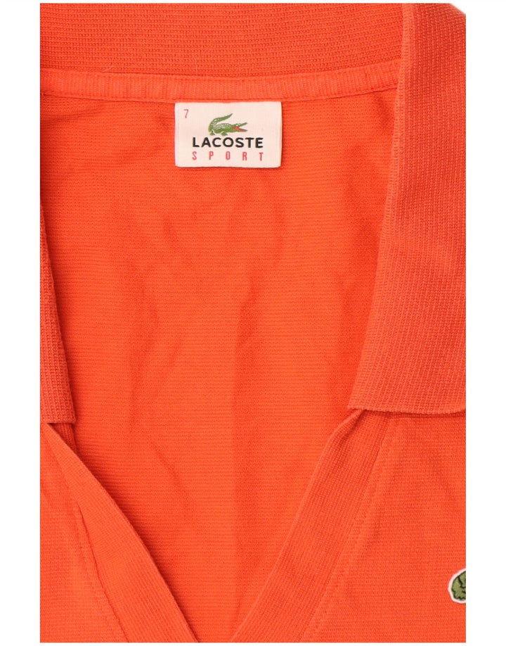 Lacoste Polo sin mangas para mujer UK 42 Naranja mediano