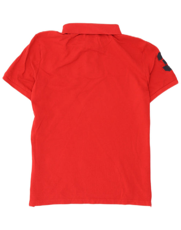 Asociación de Polo de EE. UU. Polo De Corte Clásico Con Estampado De Algodón Rojo Medio Hombre
