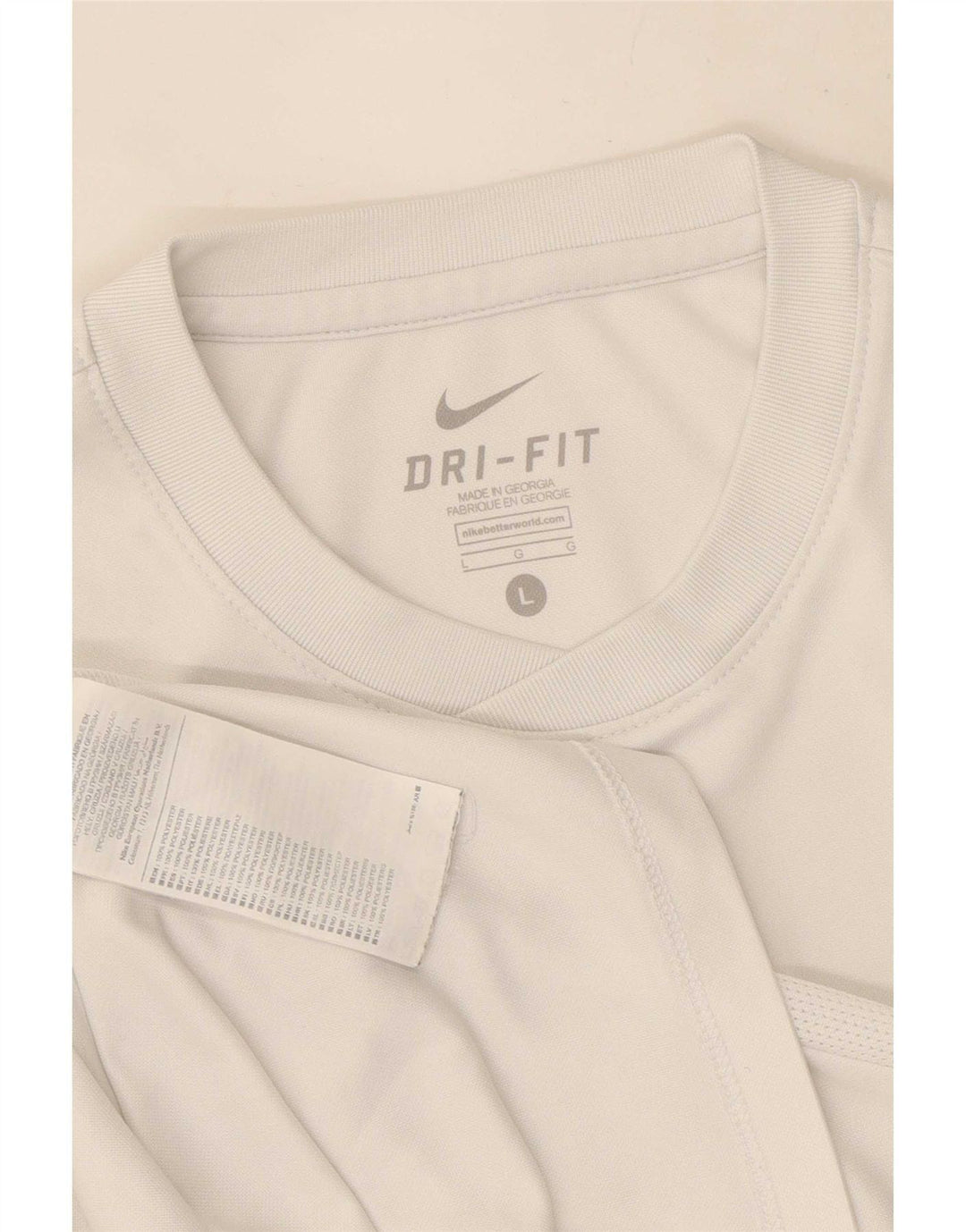 Nike - Camiseta Dri Fit para hombre, talla grande, poliéster blanco
