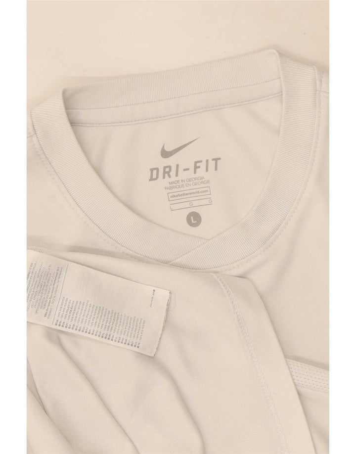 Nike - Camiseta Dri Fit para hombre, talla grande, poliéster blanco