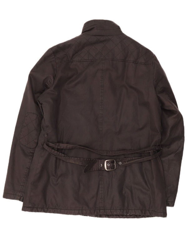 Chaqueta de algodón encerado para mujer Fat Face UK 40 XL Algodón negro
