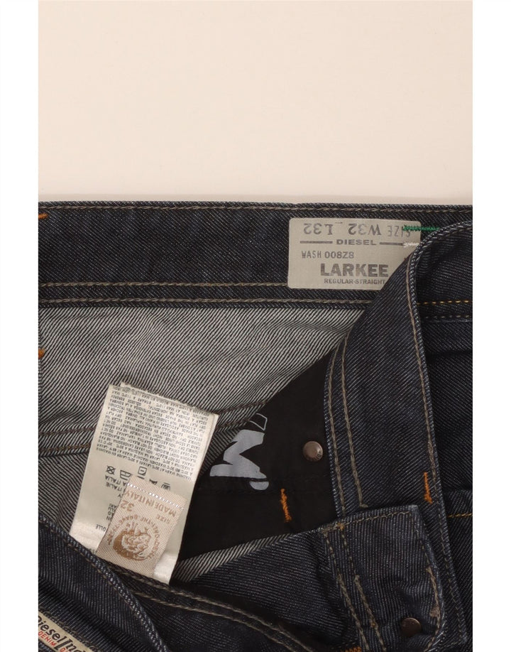 DIESEL Vaqueros rectos de corte regular Larkee para hombre W32 L32 Algodón azul marino