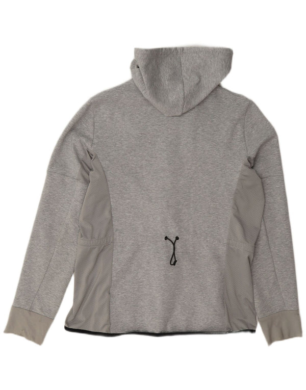 Adidas Sudadera con capucha y cremallera para mujer Reino Unido 16/18 Grande Gris Algodón