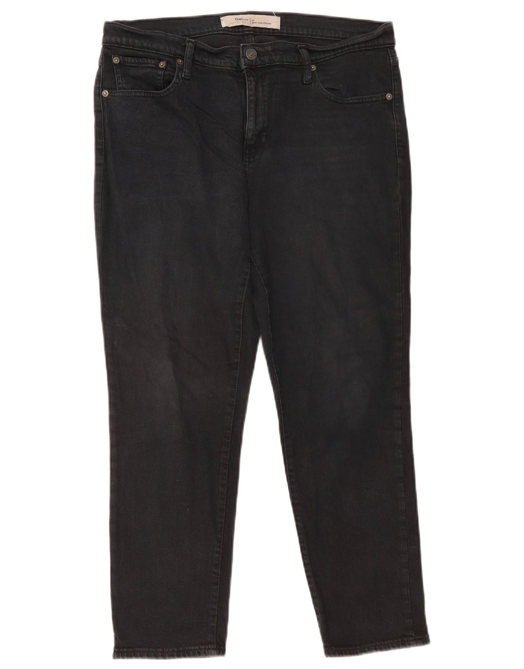 Vaqueros ajustados para mujer GAP Girlfriend W31 L27 Algodón negro
